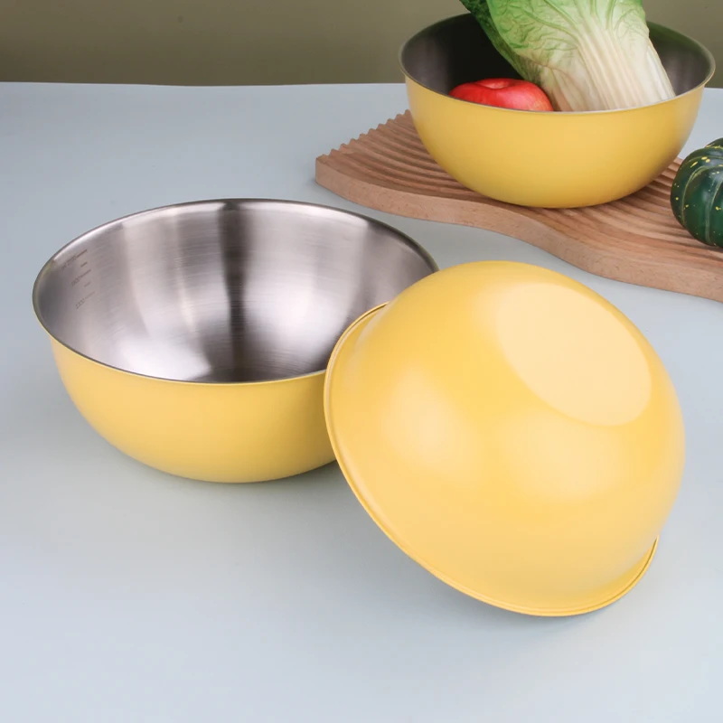 Kitchen Eco Friendly Reusable Meal Prep Salad Bowl Nesting Bowls Stainless Steel Mixing Bowls Set