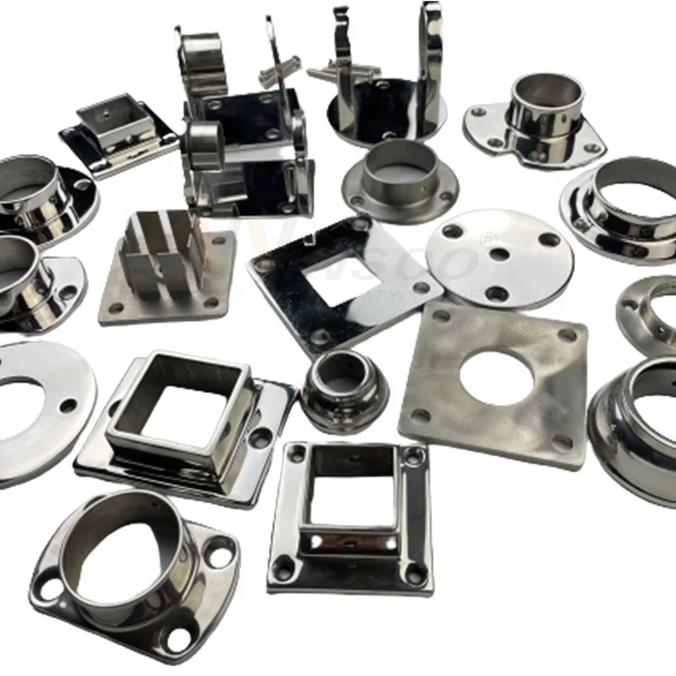 Строительный материал, лестничные фитинги, класс 304 316, ограждения из нержавеющей стали для поручней, фланец для ограждения квартиры