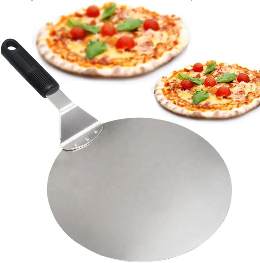 Secure Grip Handle Pizza Peel Baking Tools,Paddle Round Cake Shovel for baking Homemade Pizza