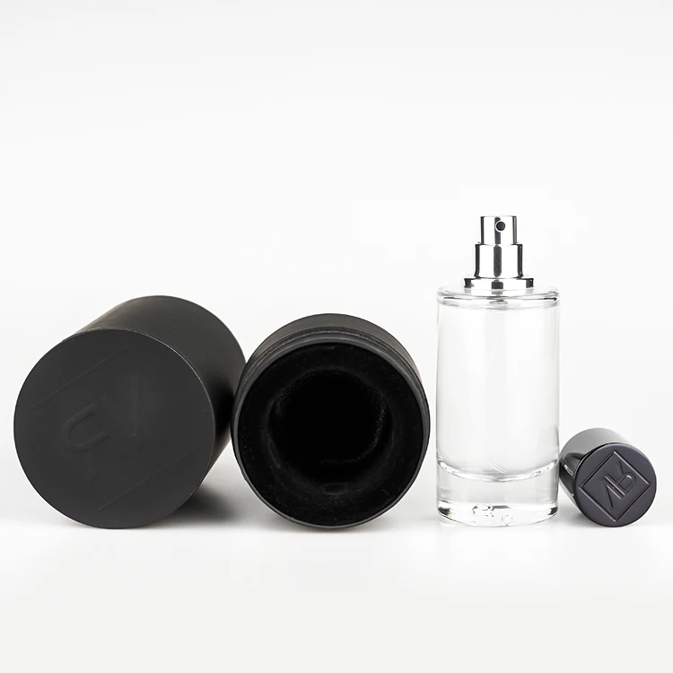 30ml 50ml 100ml Factory price of popular perfume clear bottles black suit