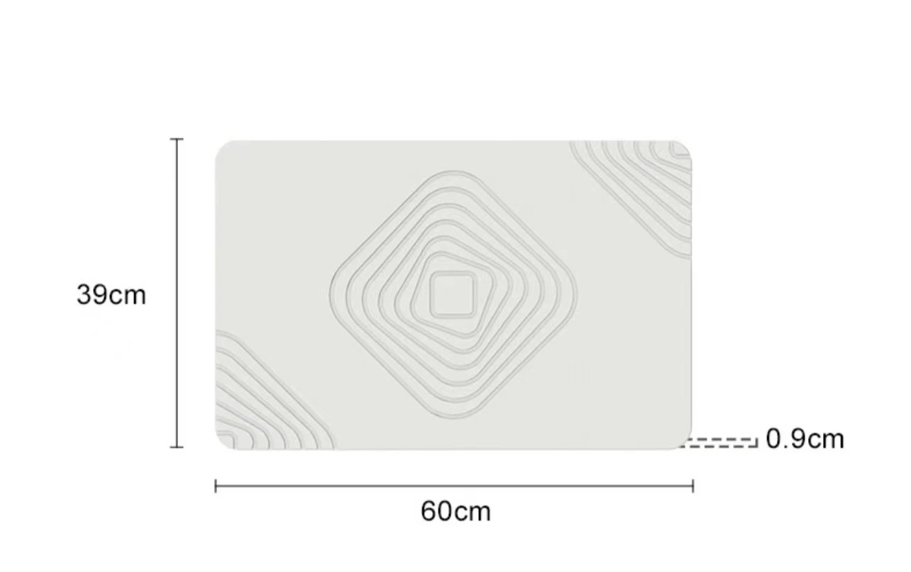 Wholesale Diatomaceous Earth Quick Dry Diatomite Carve Stone Bath Mat