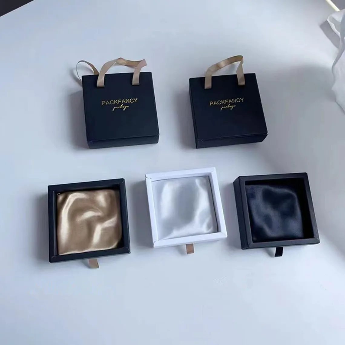 Hotsale Packaging Gift Boxes Custom paper jewelry storage boxes packaging drawer box for ring earing wrist watch