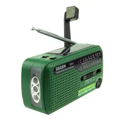 Wholesale DE13 FM MW SW Radio Receiver Hand Crank Emergency Phone Charger solar rechargeable Radio