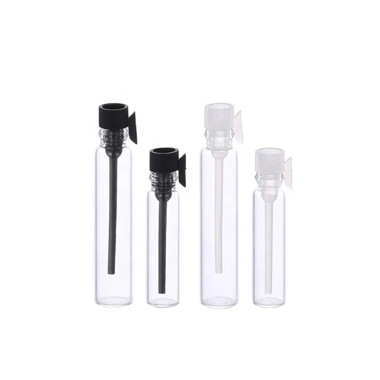 1ml Clear Amber Small Vial Essential Oil Perfume Test Bottle Mini Sub Glass Tube For Perfume Sample