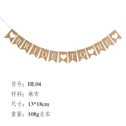 Bride to Be Banner Mr and Mrs Burlap Banner wedding Bridal Shower Decorations Rustic Bunting Garland for Party Decorations