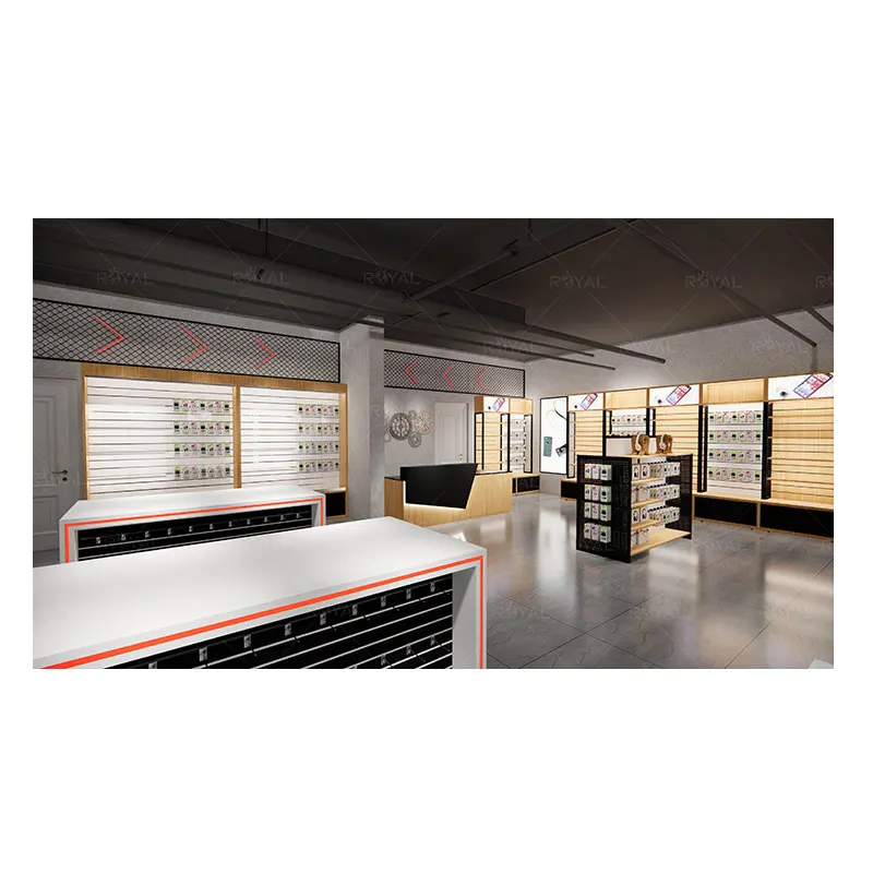 Компьютерная ремонтная мастерская со счетчиком дизайн стола салона ноутбука интерьера планшеты и дисплей для полка футляр