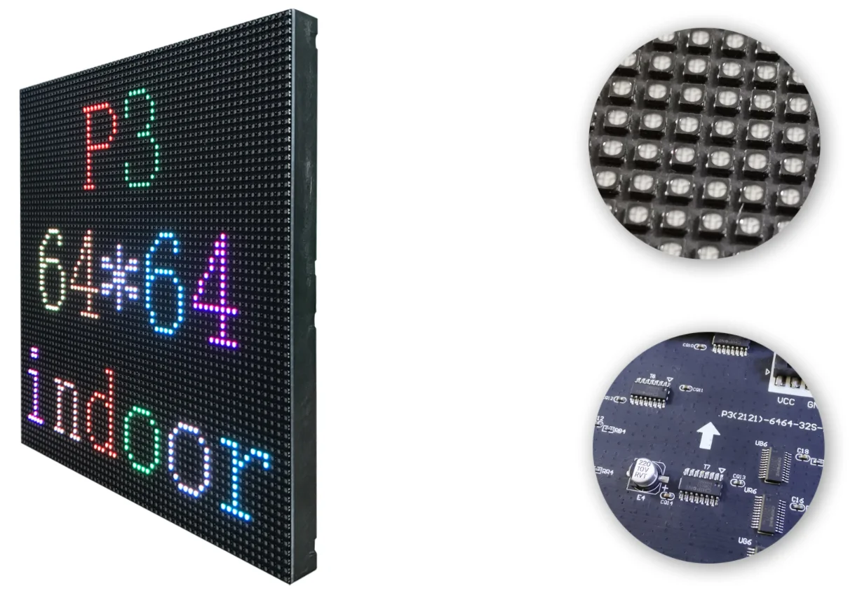 high precision  2121 smd indoor p3 led module