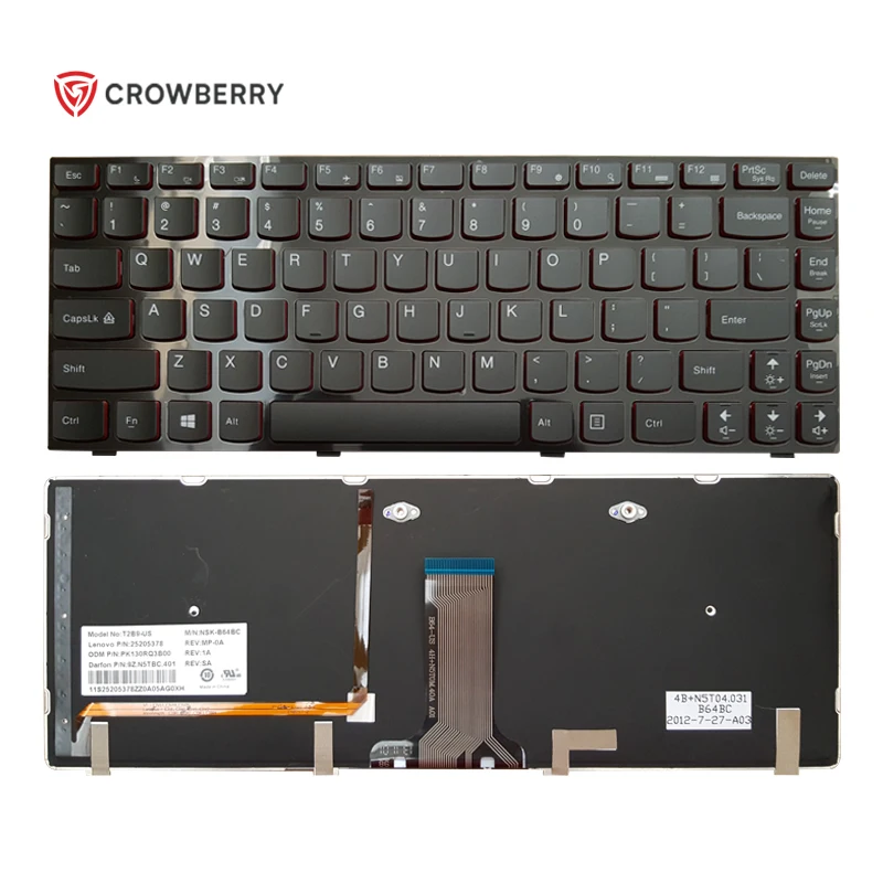 Original Laptop Backlight Keyboard For Lenovo Ideapad Y400 Y400N Y410P Y430P Y410N Notebook Keyboard With Frame