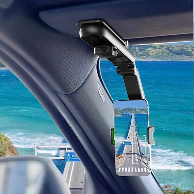 Sun Visor Car Phone Holder Mount Multifunctional Cell Phone Stand for Sun Visor Rearview Mirror Steering Wheel Arm Cradles