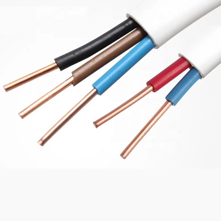 BVVB 1.5/2.5/4/6mm 450/750V 2/3 CORE  High quality copper core flat sheathed wire for home improvement