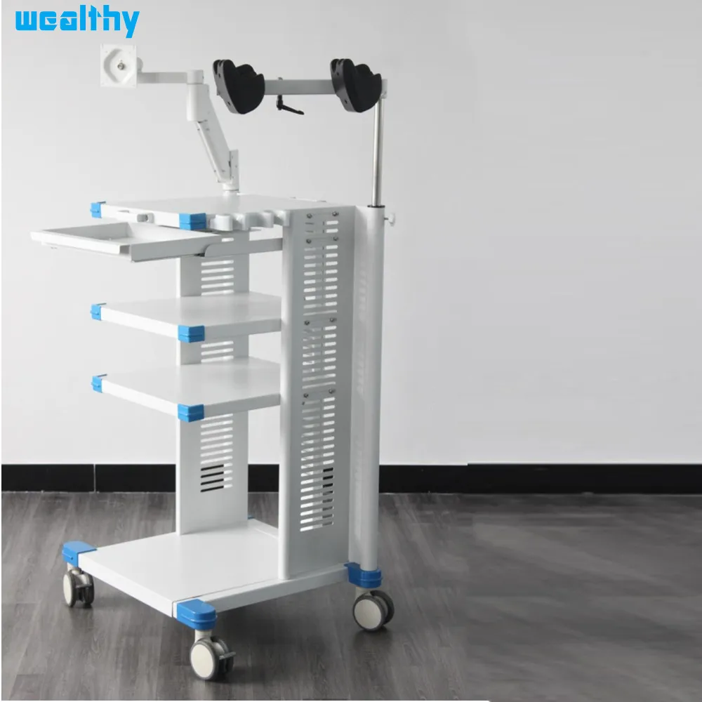 Thoracoscope cart with swing arm and high holder endoscopy cart (1600431964484)