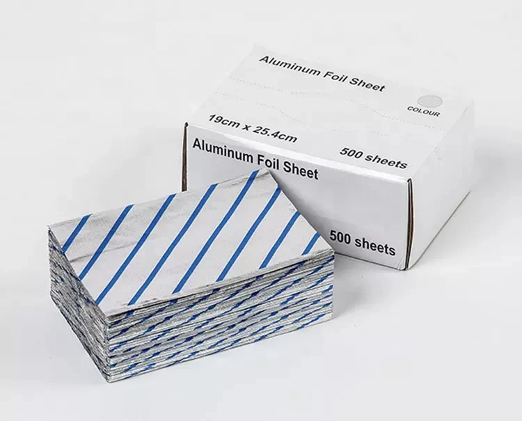 500 Sheets Pop Up Foils For Hair Color Aluminum Foil Sheets For Salon Hairdressing Foil