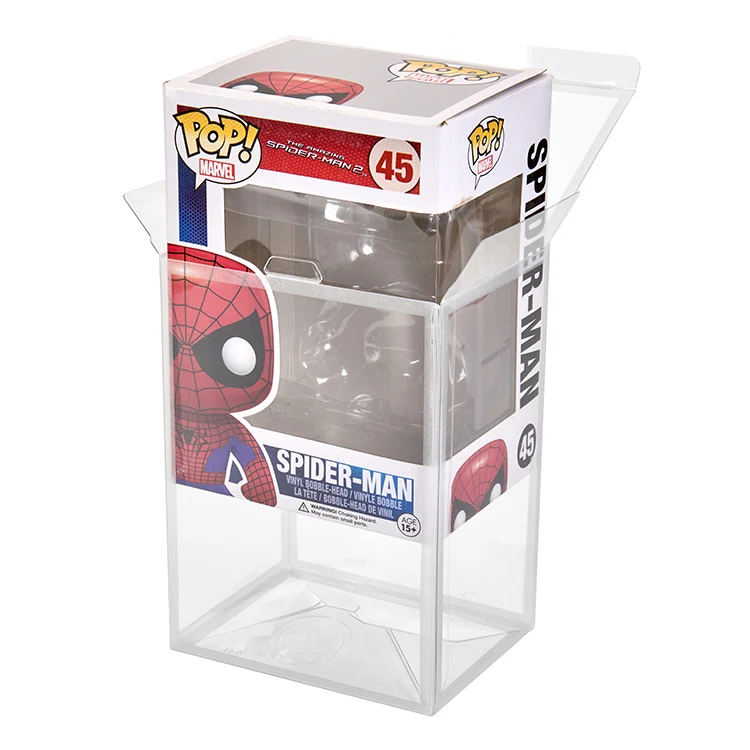 Factory Price Wholesale 0.35 0.5 0.6mm PET Plastic Funko Pop Protector Packaging Box Clear Funko Pop Protector Case