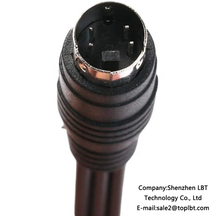 LBT Factory Price 0.3m S-Video (4 Pin) to 3 RCA AV Female Cable Audio Video Adapter Conversion Laptop PC Computer Connector