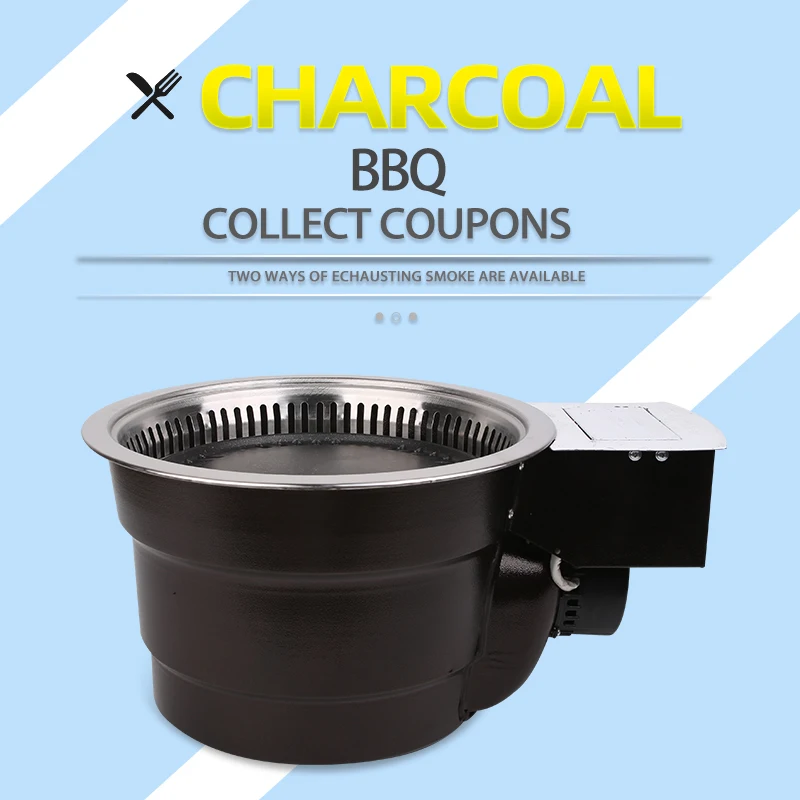 Japanese High Quality Restaurant Smokeless Stainless Steel Commercial Charcoal BBQ Grill