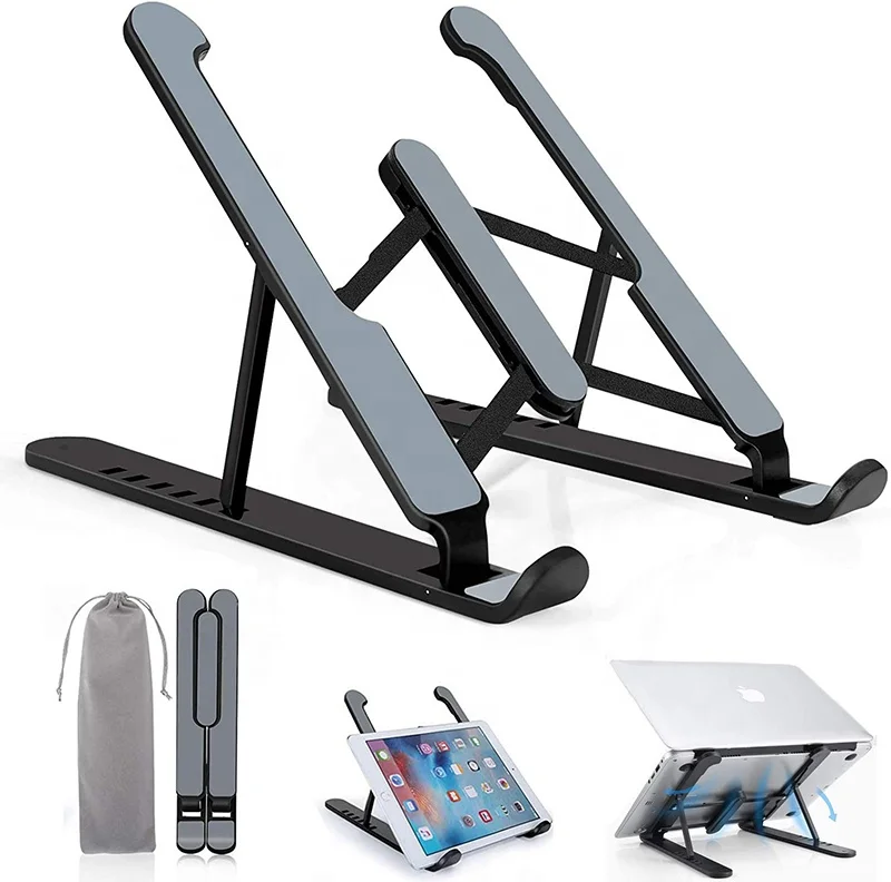 New Style ABS Plastic Adjustable Notebook Cooler NonSlip  Foldable Holder Desktop Holder Bracket Portable Computer Laptop Stand