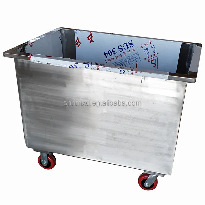 Stainless steel soaking trolley for hospital laundry