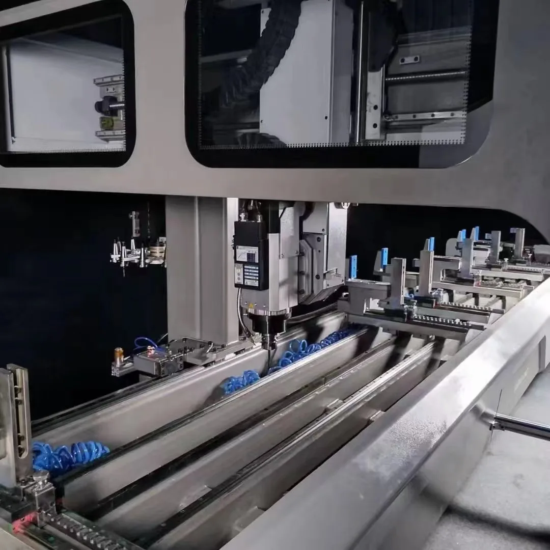 High-speed four-axis CNC machining center for aluminum profile Door and window intelligent sawing and milling center