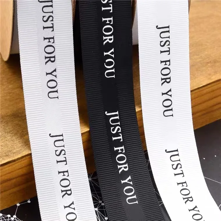 Customized  2.5cm rowan ribbon wedding flowers decoration ribbon cake gift box packing ribbons
