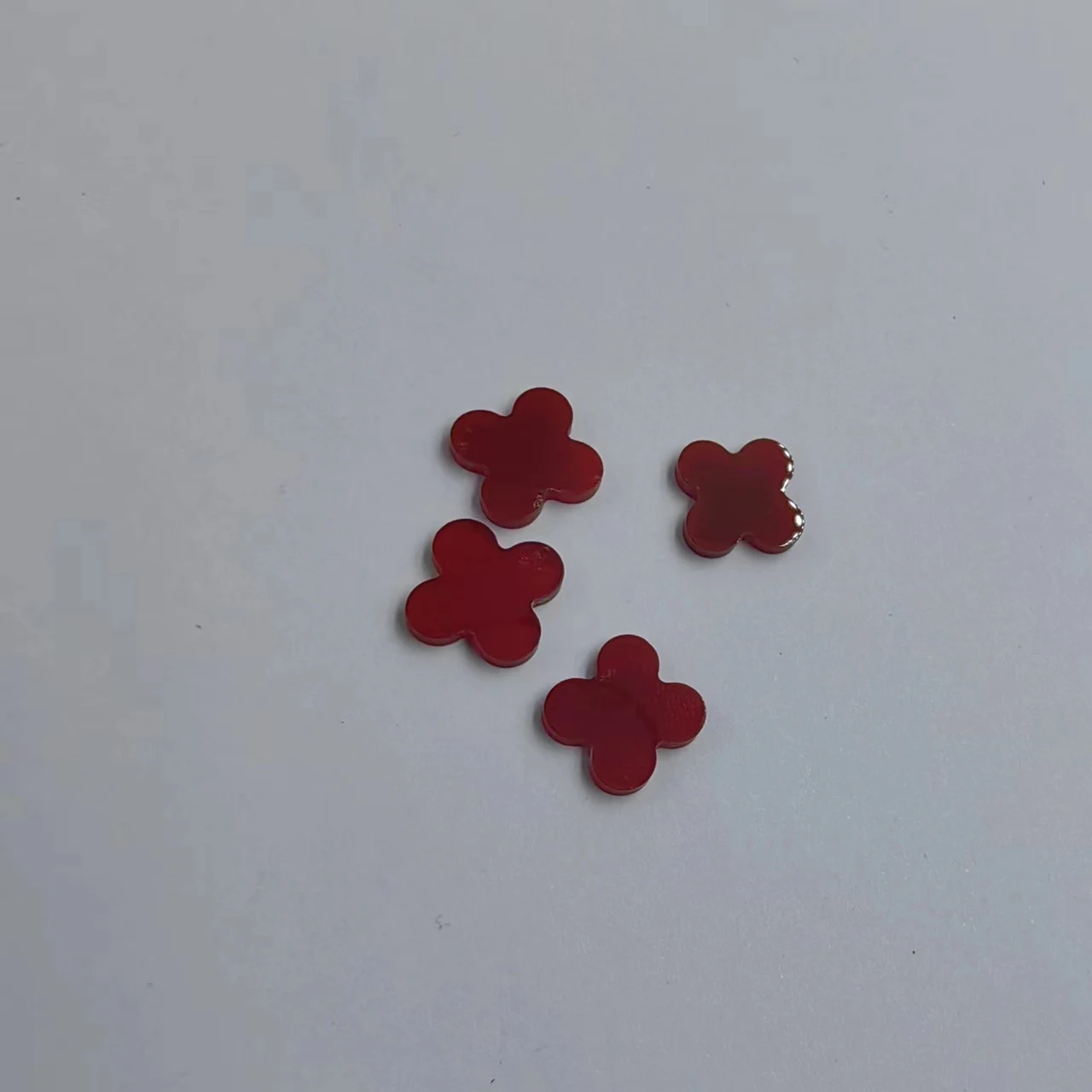 Red four-leaf clover agate semi-finished accessories clover bracelet