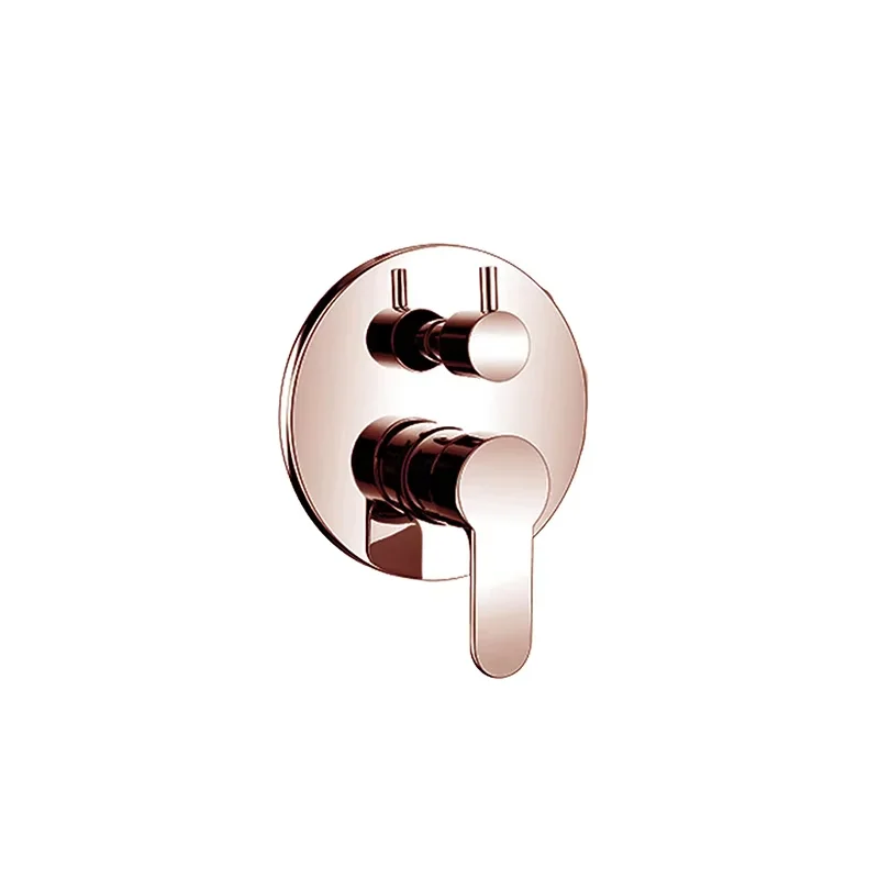 2 Function Best Selling Wall Mounted Brushed Rose Gold Single Handle Hot and Cold Water Mixer Rainfall Bathroom Shower mixer