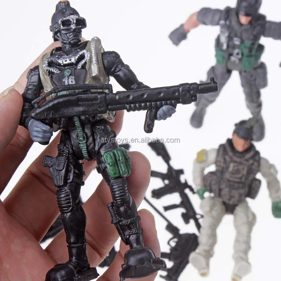 SWAT Team Military Action Figure Play Set 6Packs Army Men Soldiers Toys for Boys and Girls