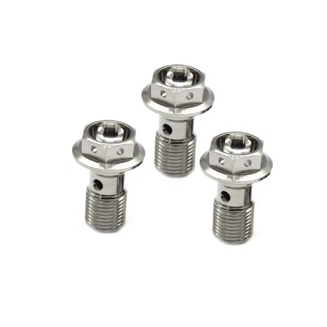 M10 Nipple titanium bolts titanium Banjo Bolt Bleed Screw for Motorcycle Brake Caliper