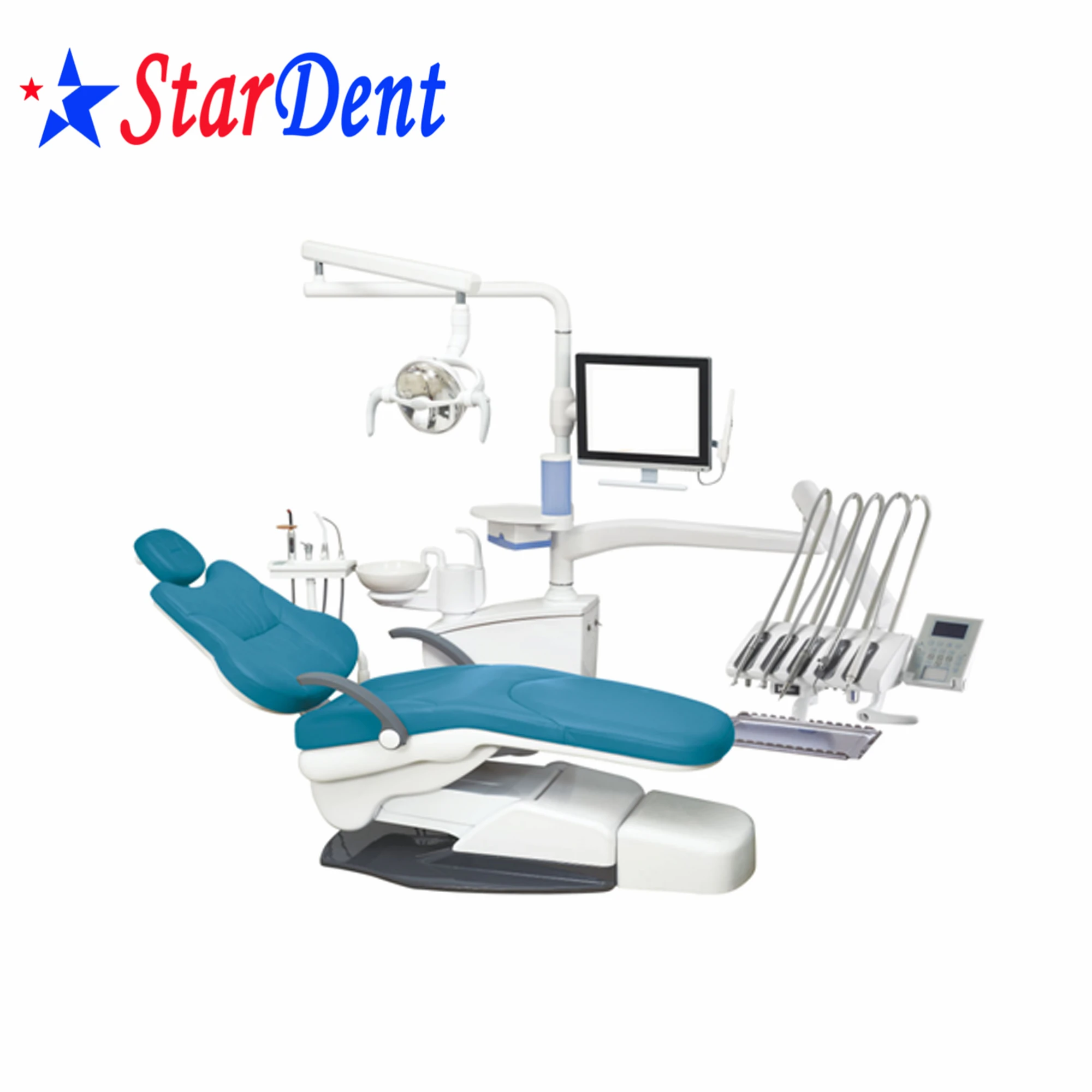 Factory Comfortable Dental Chair Unit Up-Mounted With Real Leather Material Dental Clinic Chair Dental Product