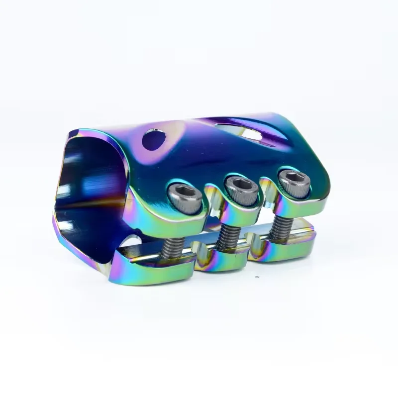 Neo Chrome CNC 6061 T6 Aluminum Stunt Scooter Clamp with 3 bolts