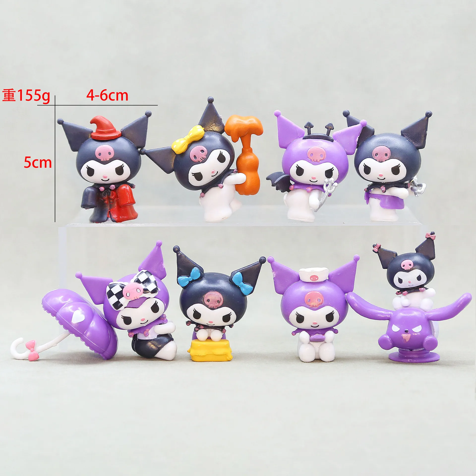 Cartoon Mini Toys Custom Kuromi Cinnamoroll Made PVC Lovely Promotional Models Plastic Action Figures For Kids Gifts 3D Decor