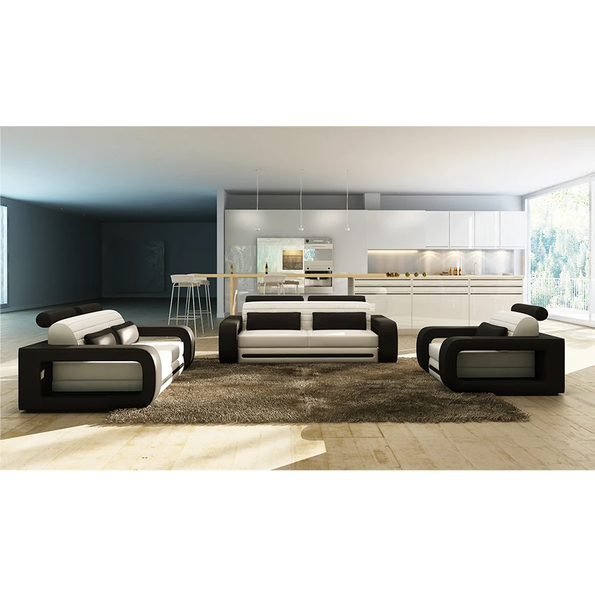 Modern design 3 seater pure leather reclining chesterfield sofa living room furniture sets modern luxury american