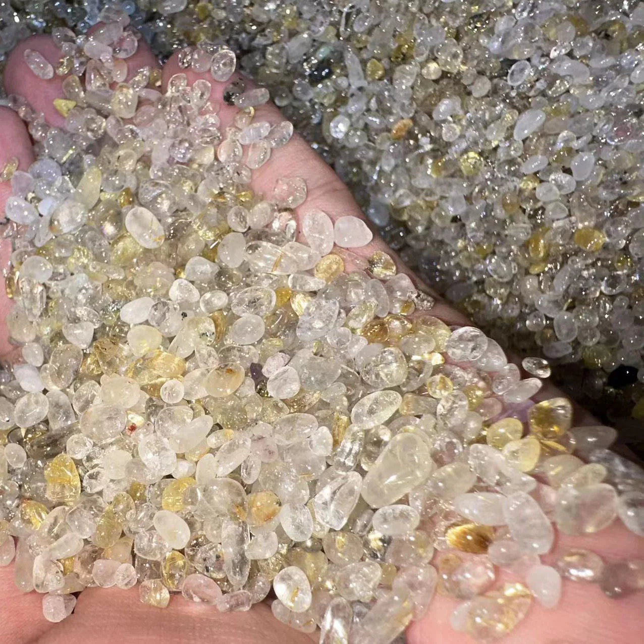 Gravel Loose Stone Irregular Stone Quartz Crystal Gemstone Beads Jewelry Accessories Factory Price