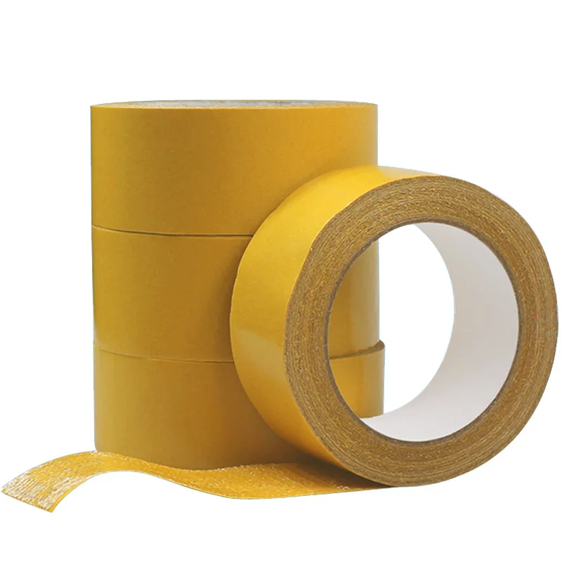 200um 205um  Synthetic Rubber Acrylic Adhesive Double Sided Mesh Fiberglass Filament Tape For Floor Plastic Articles Textiles