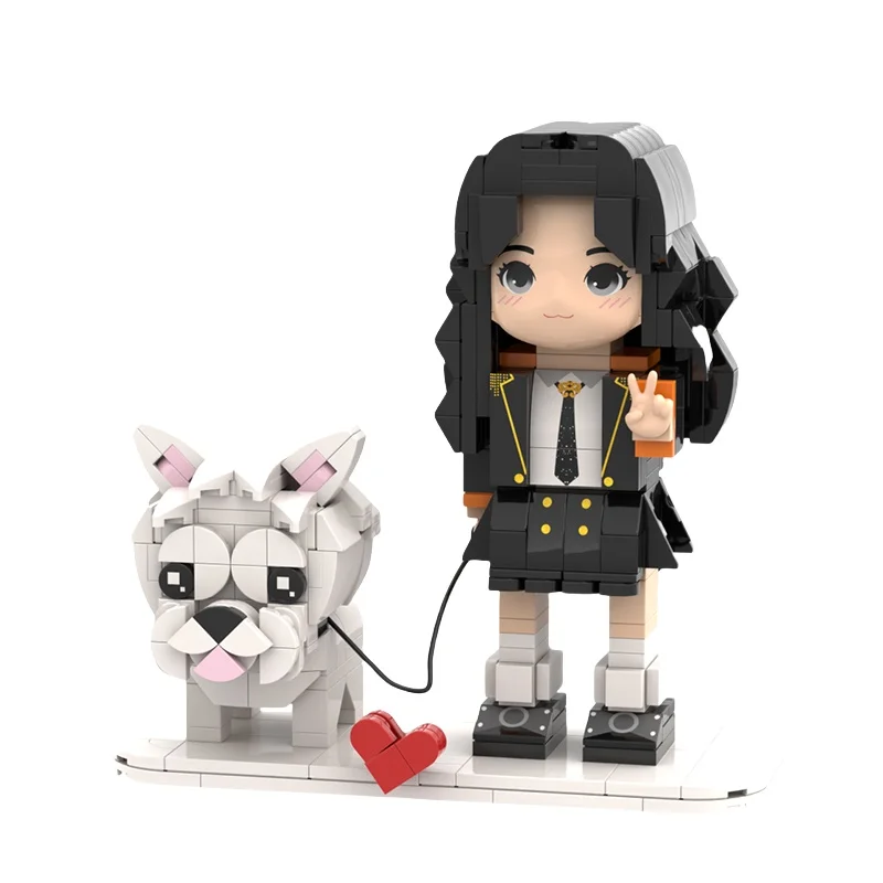 Custom   Cute Cat Model Moc Building Block sets Anime Figure  toy gift  Customized  Model birthday souvenirs