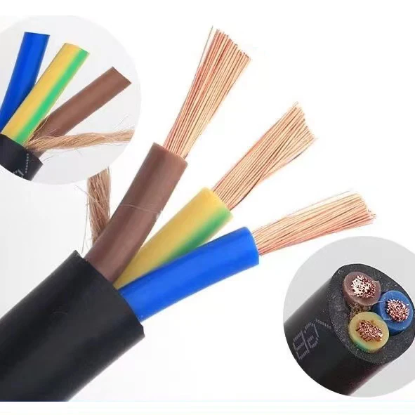 RVV 3 Core 1.0mm2 1.5mm 2.5mm 4mm 6mm  PVC insulated flexible electrical power cables and wires
