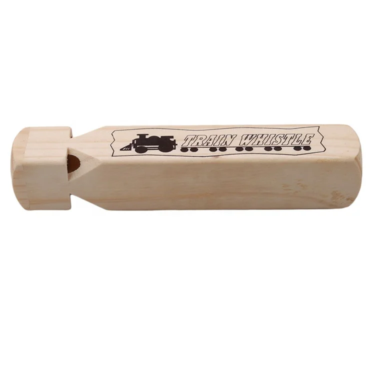 Custom Wood Solid Train Whistle Toy with 4 Tone for Musical Instrument Locomotive Sound Warning Wooden Thomas Carnival Prize