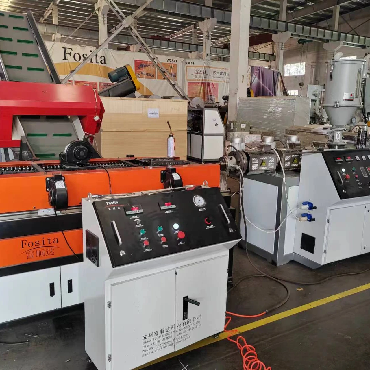 Fosita  Air Cooling PE Plastic Conduit Corrugated PVC Shisha Hookah Pipe Manufacturing Machine