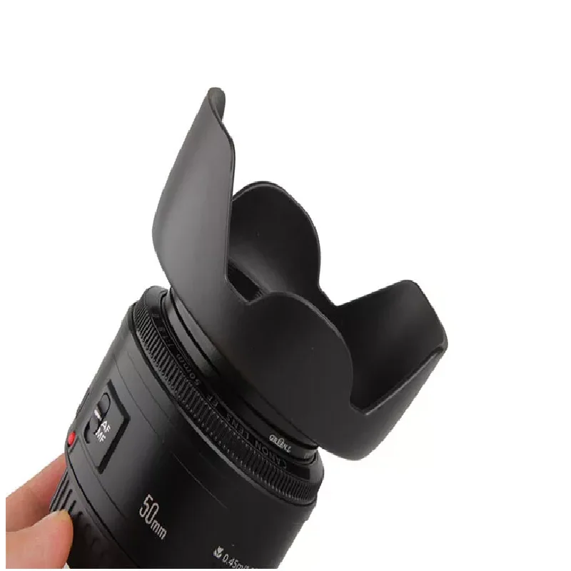 Hot ES-62II Lens Hood for Canon EOS EF 50mm f/1.8 II Lens Cover Twist Lock Camera 50-1.8II Mount Front Photography Accessory