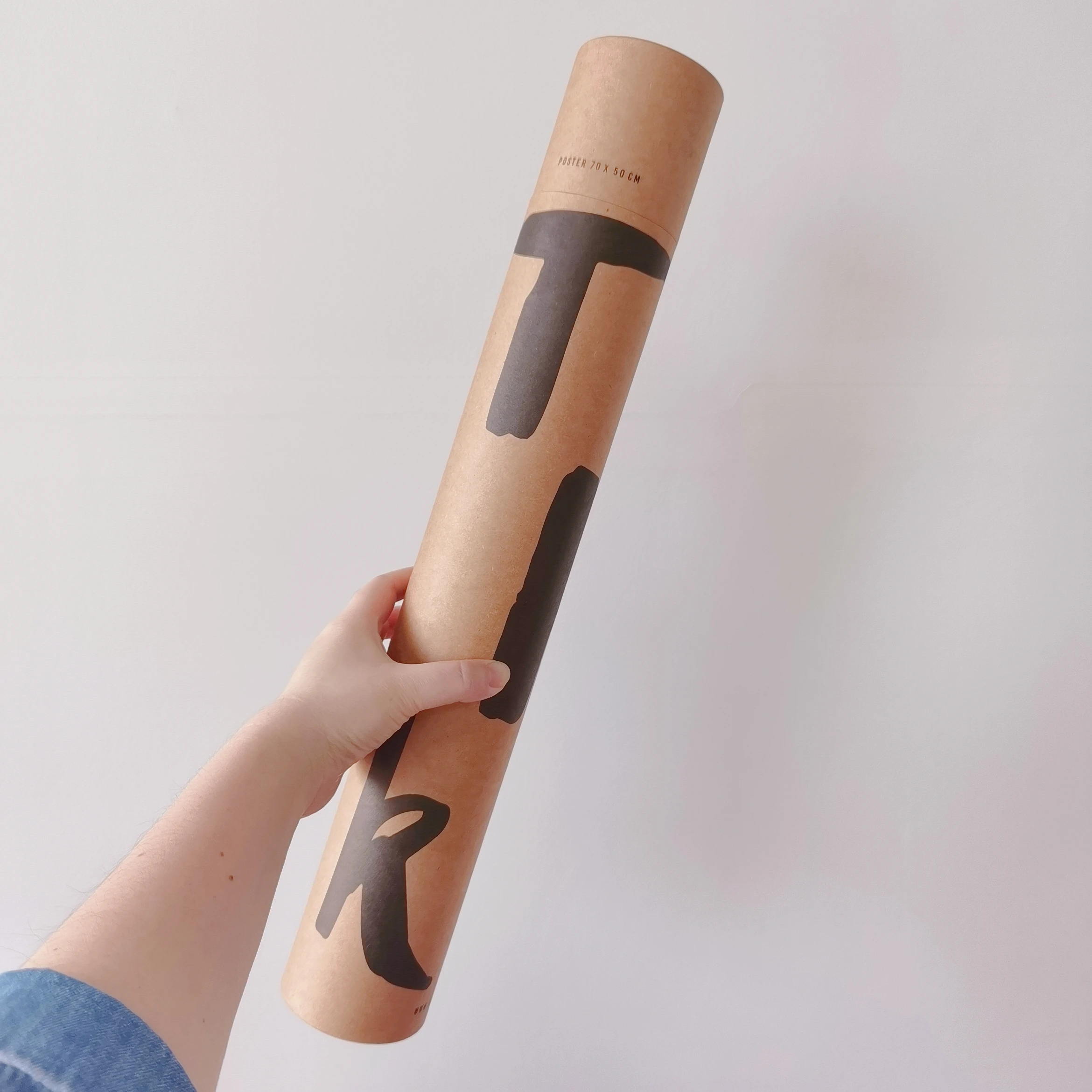 eco friendly custom poster tube with strap postal paper tubes with  lid