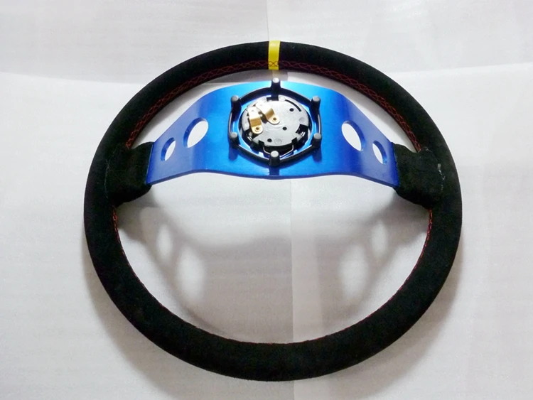 PVC Suede Leather Steering Wheel For Lexus Mitsubishi Lancer Bmw E39