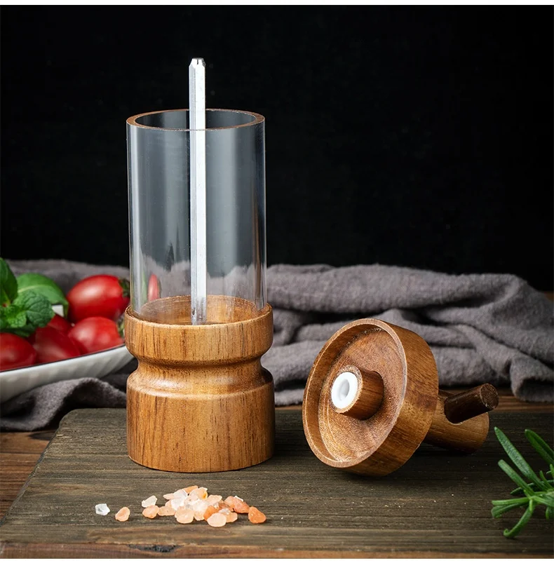 Высококачественная деревянная мельница для перца ручная соли и кухонный инструмент приготовления приправ механизм