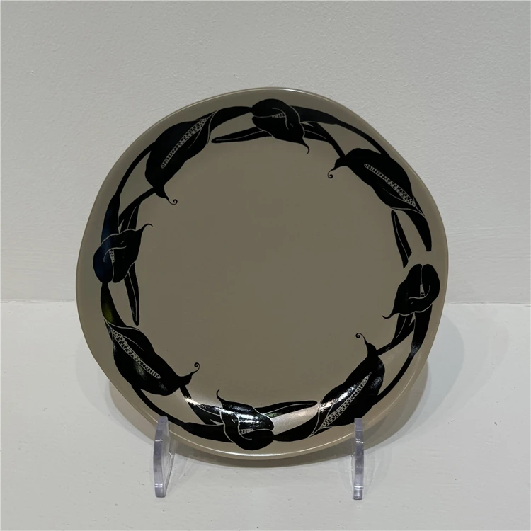 Popular design home dinnerware rice bowl pattern handmade ceramic salad bowl for restaurant