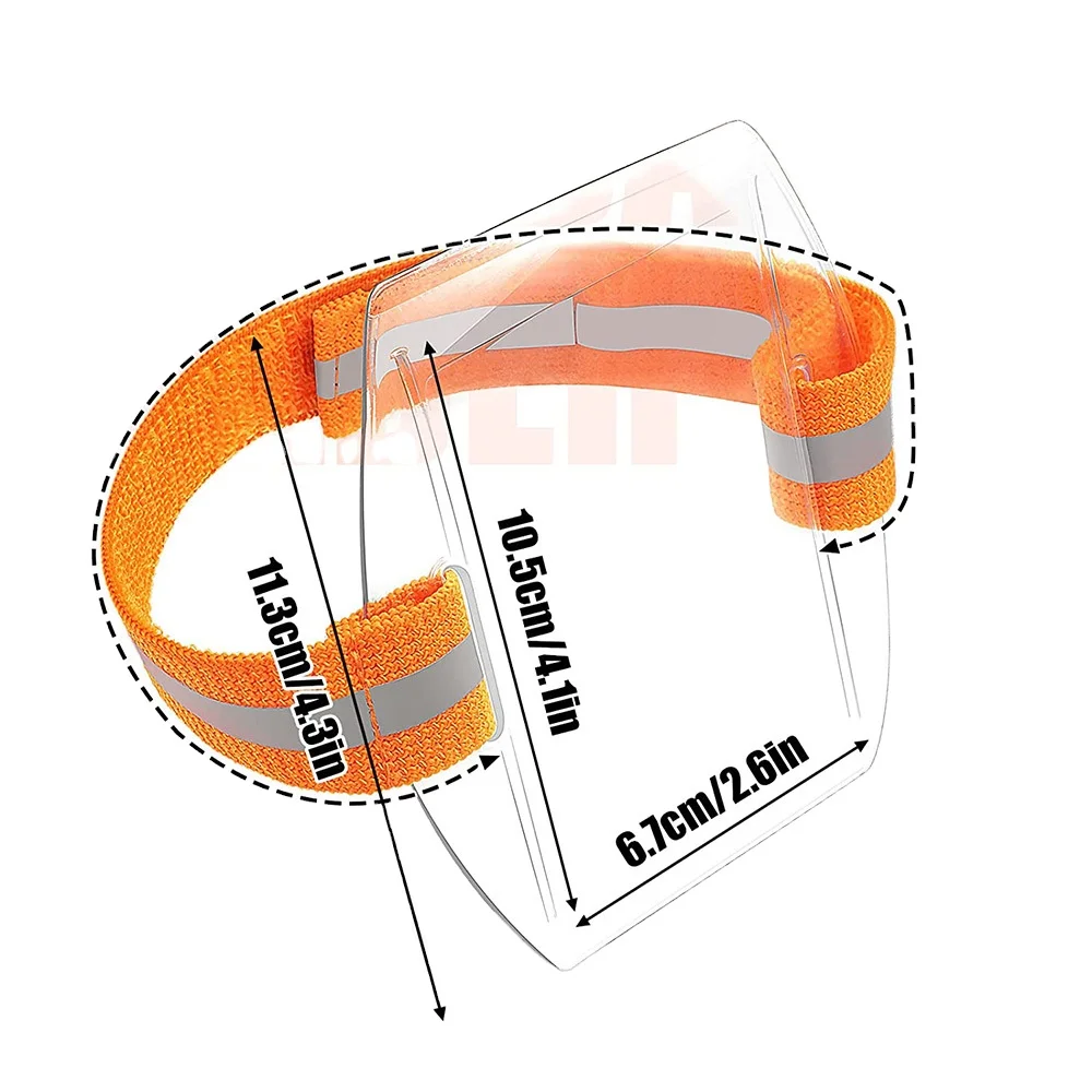 Мягкая пластиковая эластичная повязка на руку держатель для удостоверения личности отражающий карточек