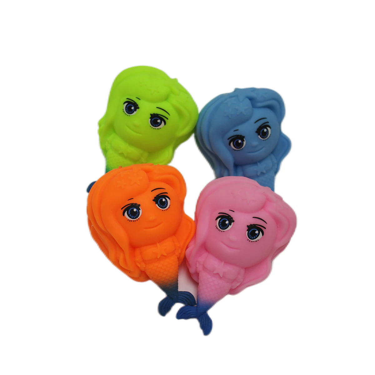 Amazon hot sale Soft TPR kids squeeze toys Mermaid Squishy puffer ball for Kids stress Relief vent ball fidget toy