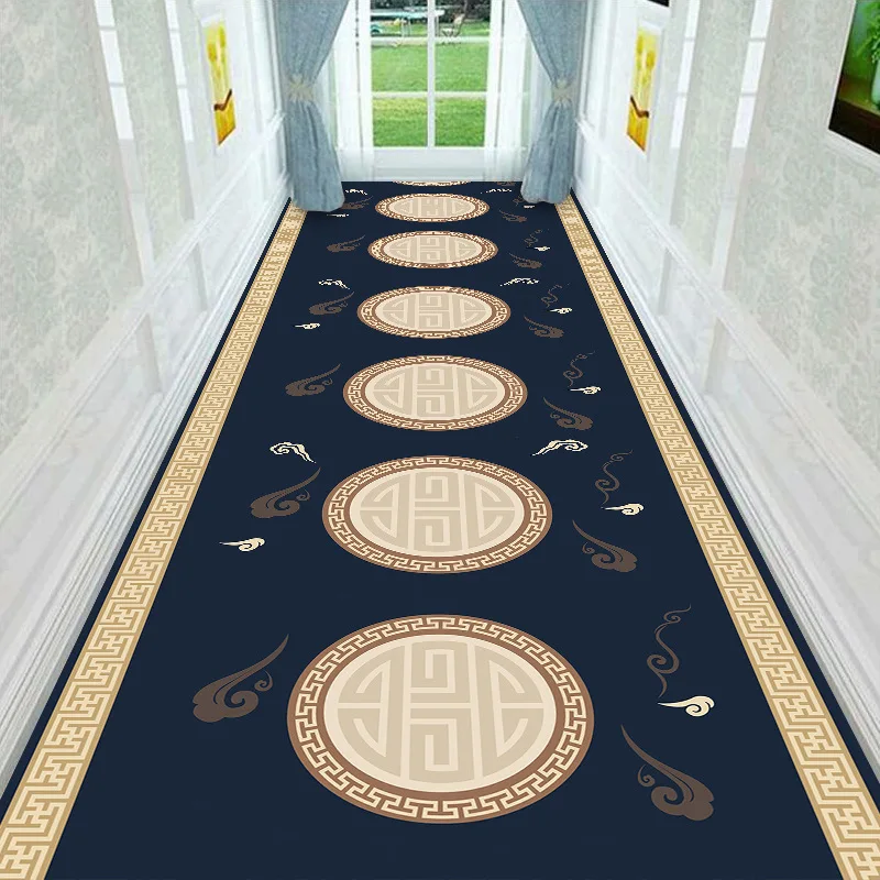 Custom OEM 3D Cutting Floor Mat Door Entrance Rugs Corridor Staircase Long Household Carpet 100% Polyester Hotel Corridor Mat