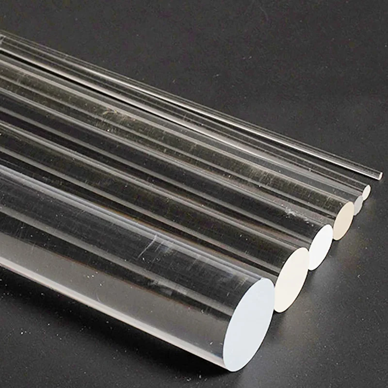 Clear Acrylic Round Rod Lucite Block Stick 2mm 3mm 4mm 5mm 6mm 8mm 10mm 12mm 15mm 18mm 20mm 25mm 30mm 35mm 40mm 45mm 50mm 60mm