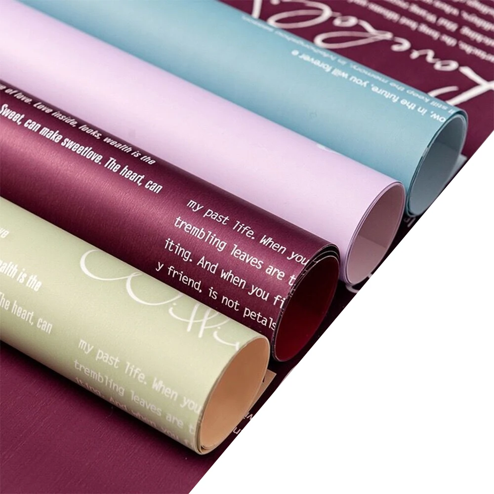 INUNION Waterproof Flower Wrapping Paper Plastic Floral 58*58cm Wrapping Film Bouquet Korean Wrapping Paper