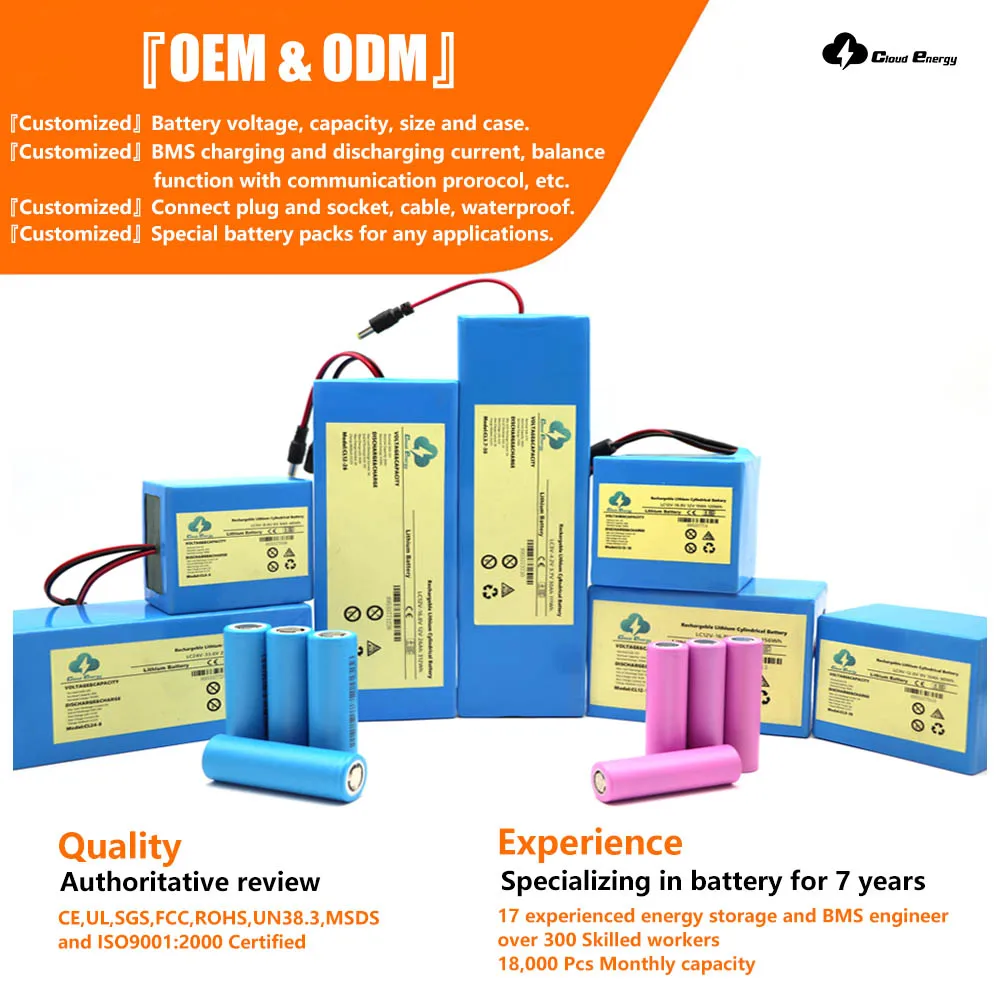 customized Li-Ion nattery 18650 48V 10Ah cells Rechargeable lithium Battery Pack