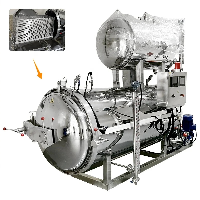 Full automatic Food Meat Sterilization Machine Horizontal Autoclave Sterilizer