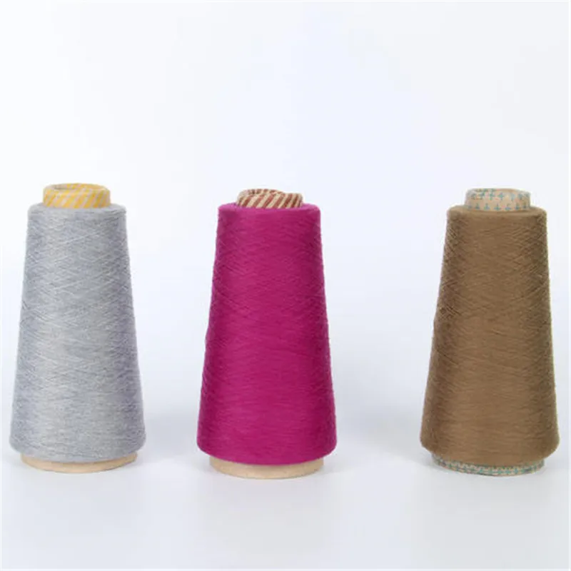 
China Factory Recycled Dope Dyed Polyester Yarn for Weaving Knitting 